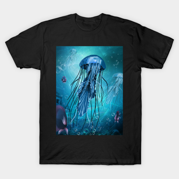 Wonderful jellyfish in the deep ocean by Nicky2342